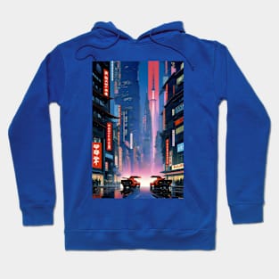 Neo Japanese city aesthetic Hoodie